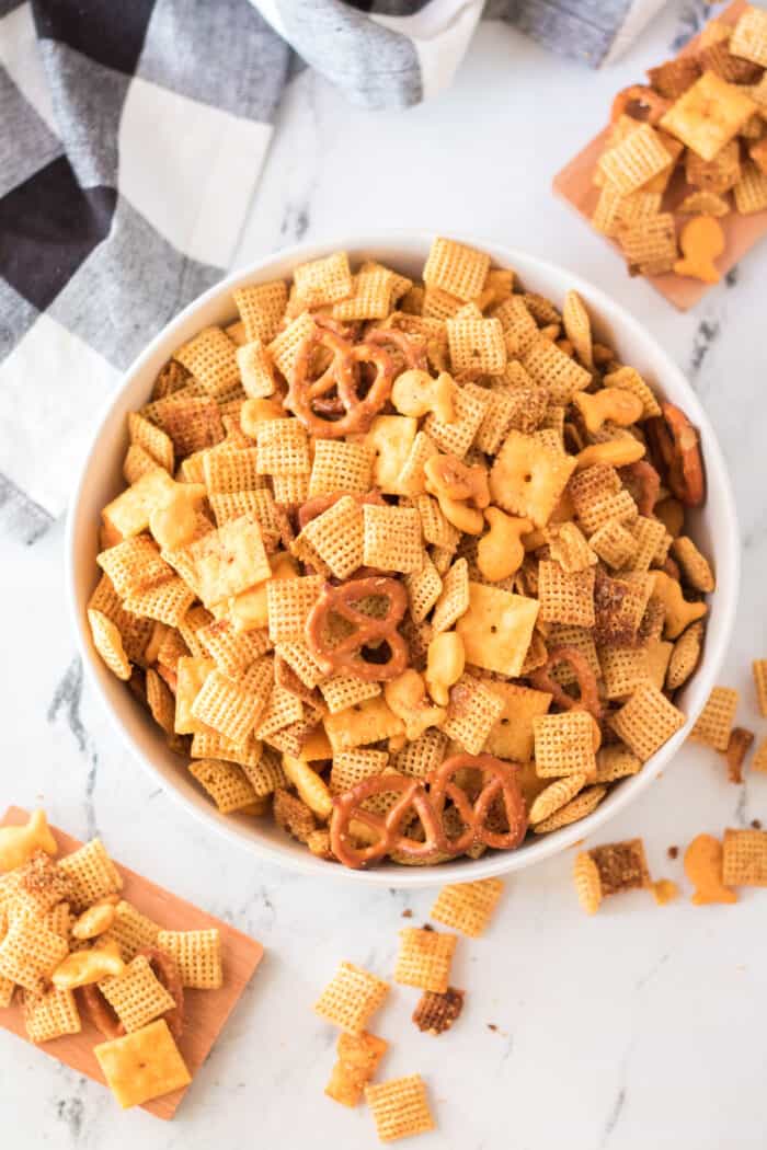 Homemade Cheddar Chex Mix - The Suburban Soapbox