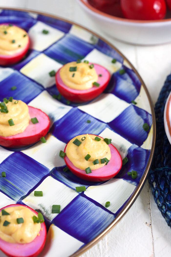 Red Beet Pickled Deviled Eggs The Suburban Soapbox