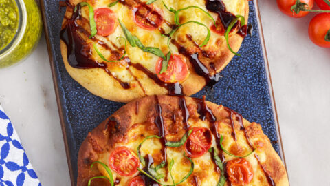 Dairy-Free Flatbread Margarita Pizza with Hamilton Beach Sure-Crisp Air  Fryer Toaster Oven