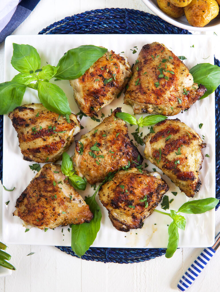 Basil Pesto Grilled Chicken Thighs The Suburban Soapbox