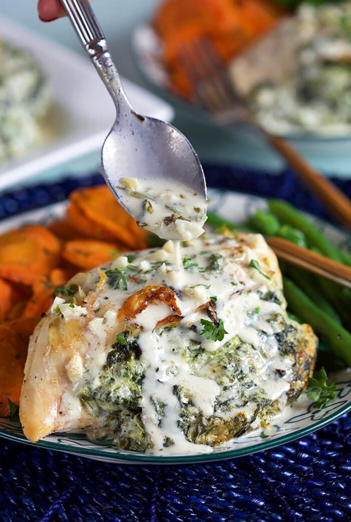 Cheesy Spinach Stuffed Chicken Breast The Suburban Soapbox