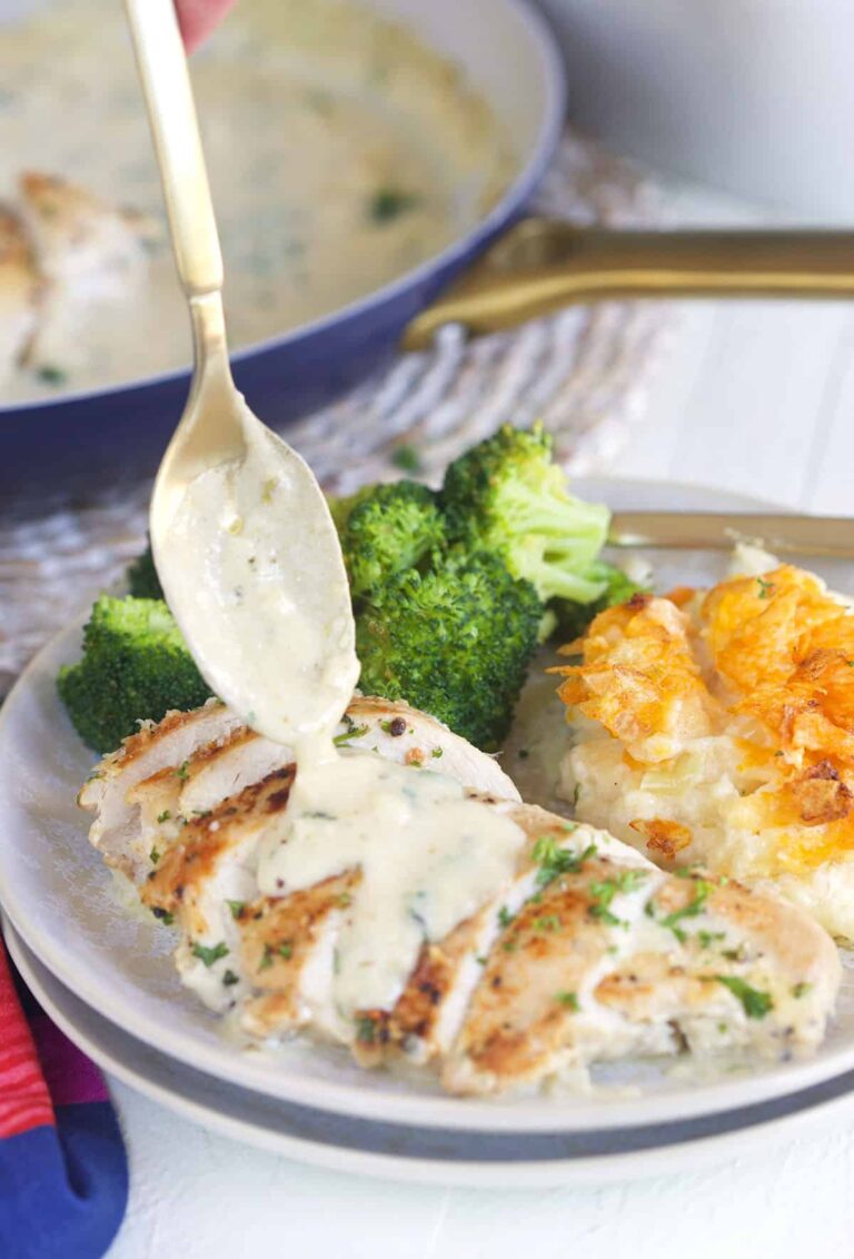 Pan Seared Chicken Breast With Garlic Parmesan Sauce - The Suburban Soapbox