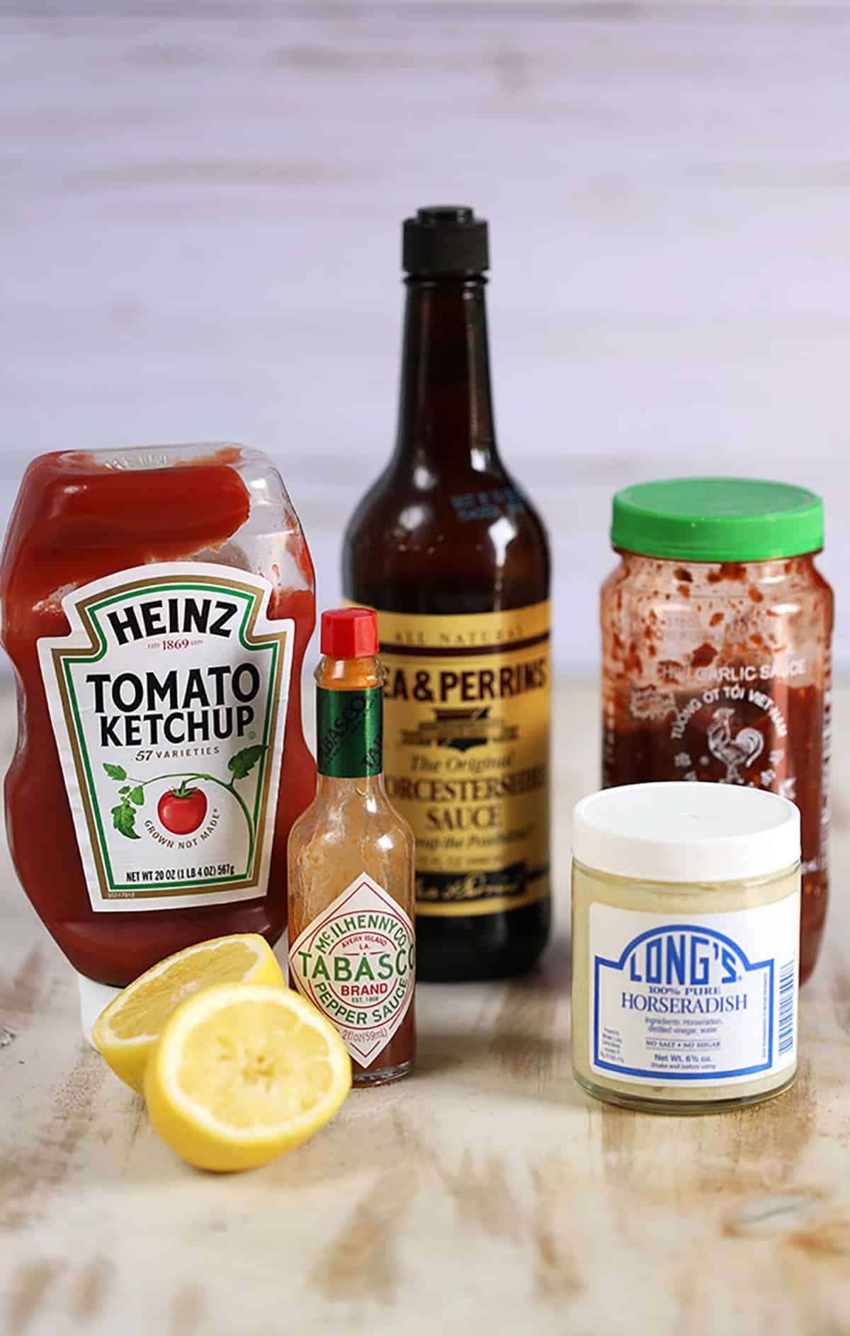 Ingredients for cocktail sauce