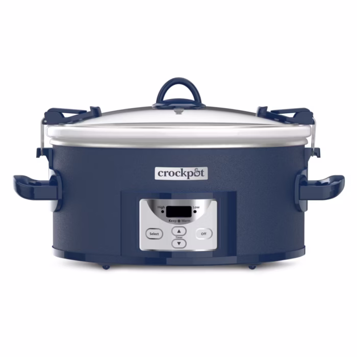 Blue Crock Pot Slow Cooker