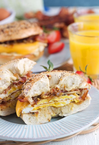 Bacon Egg and Cheese Bagel Sandwich - The Suburban Soapbox