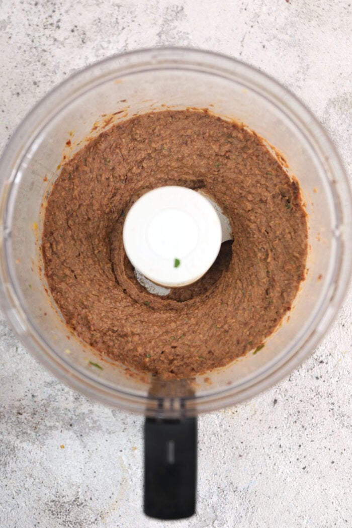 Black bean dip in food processor