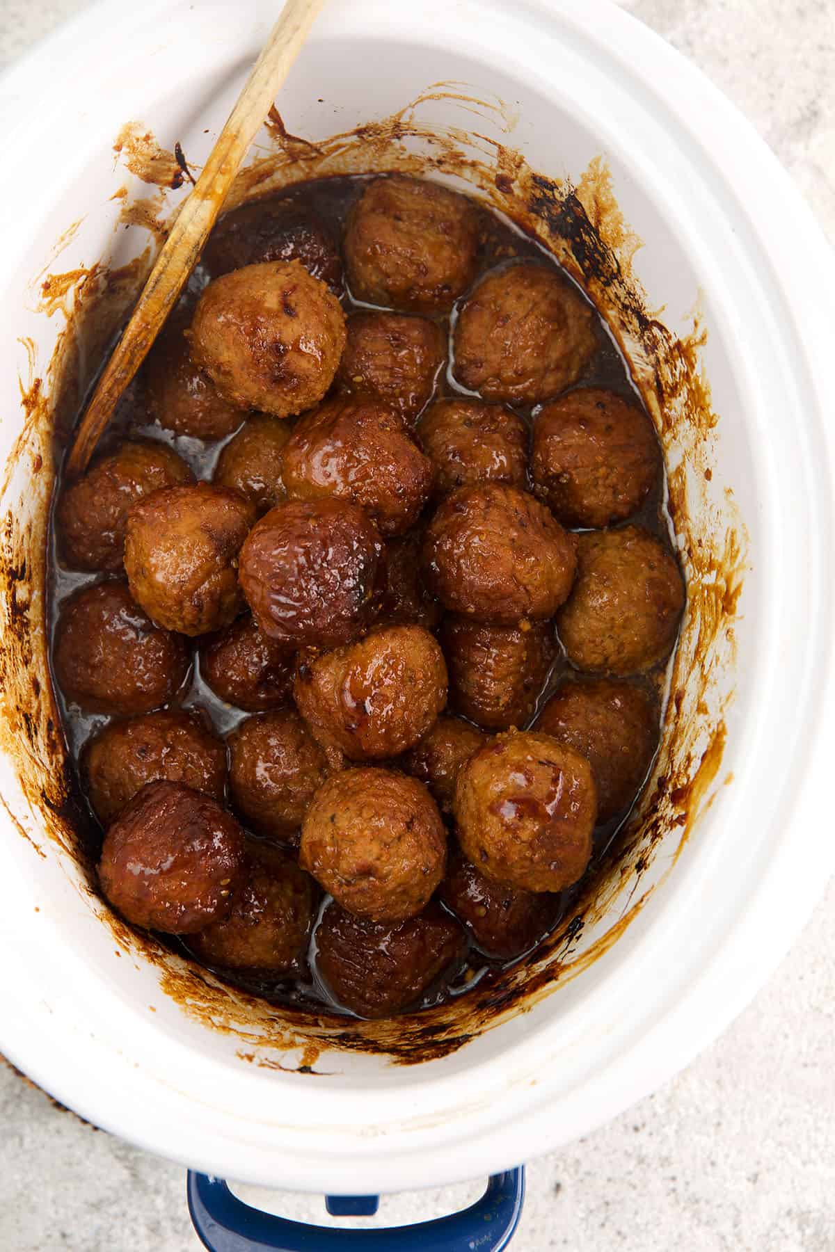 Teriyaki meatballs in slow cooker