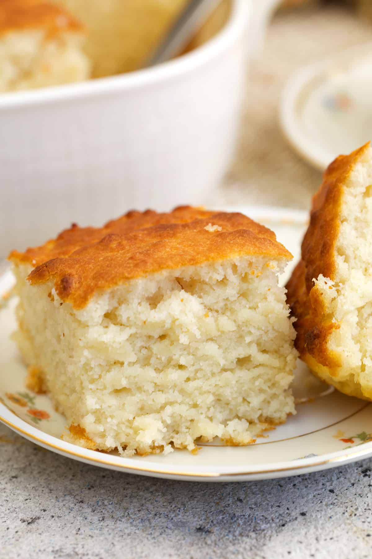 Butter swim biscuits on plate