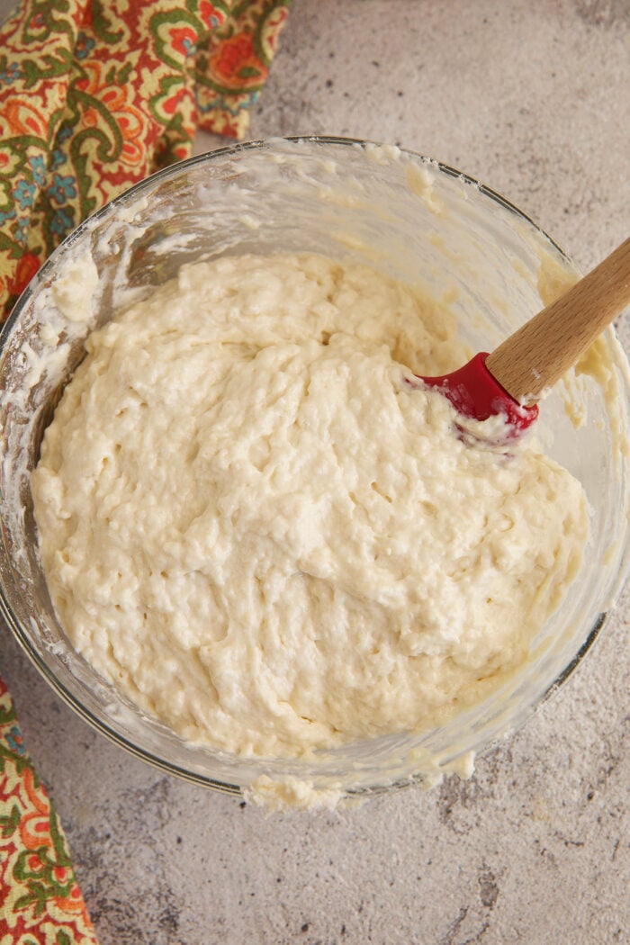 Bowl of butter swim biscuit dough