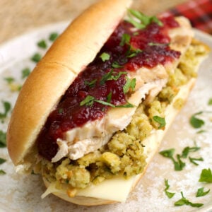 Turkey Gobbler Sandwich on plate