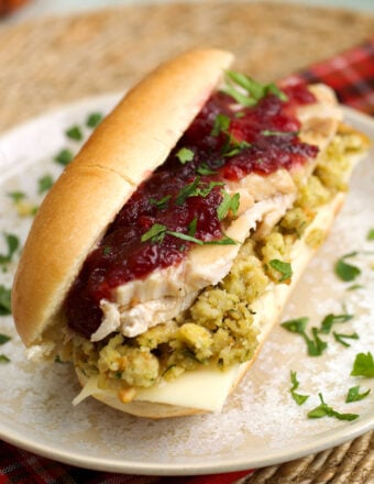 Turkey Gobbler Sandwich on plate