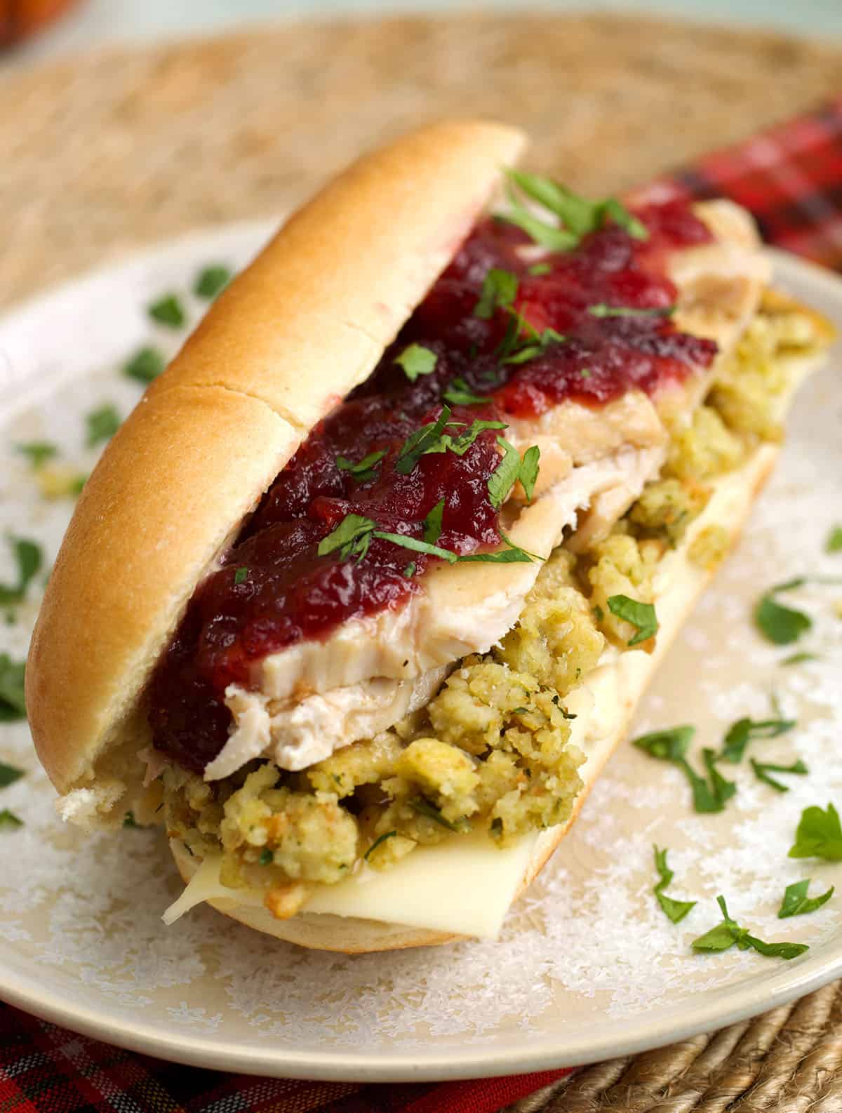 Turkey Gobbler Sandwich on plate