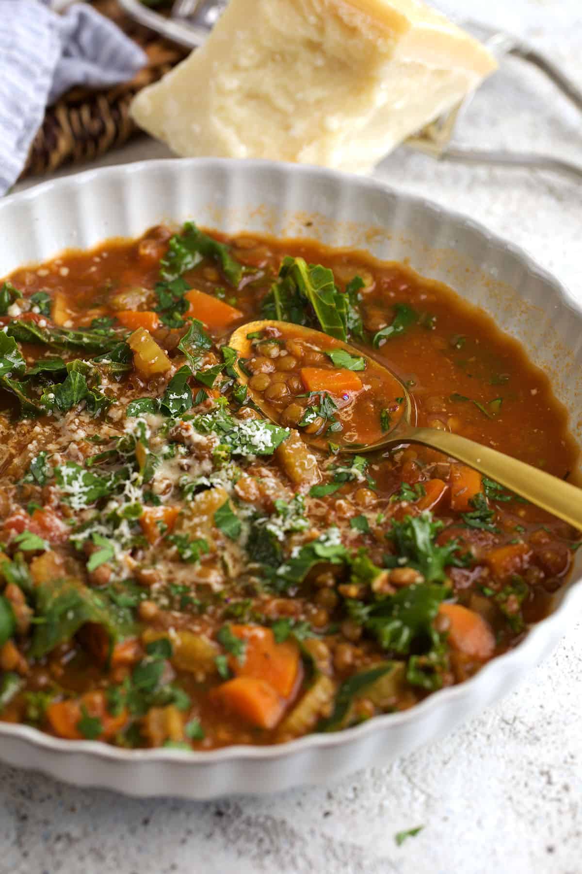 Bowl of lentil soup