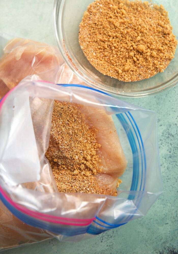 Seasoning chicken to cook in air fryer