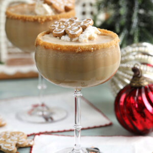 Gingerbread martini in glass