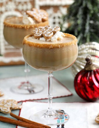 Gingerbread martini in glass