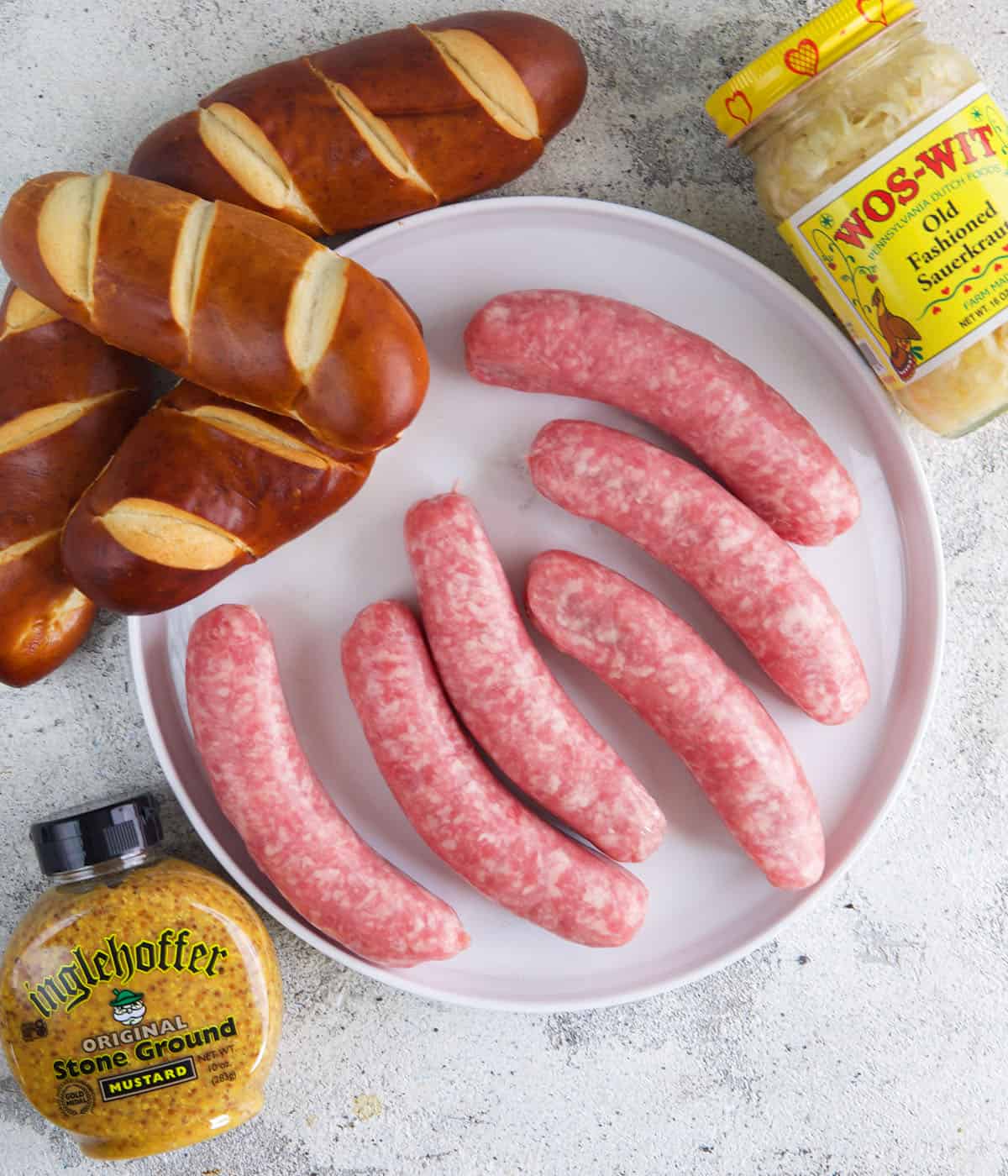 Ingredients for Air Fryer Bratwurst