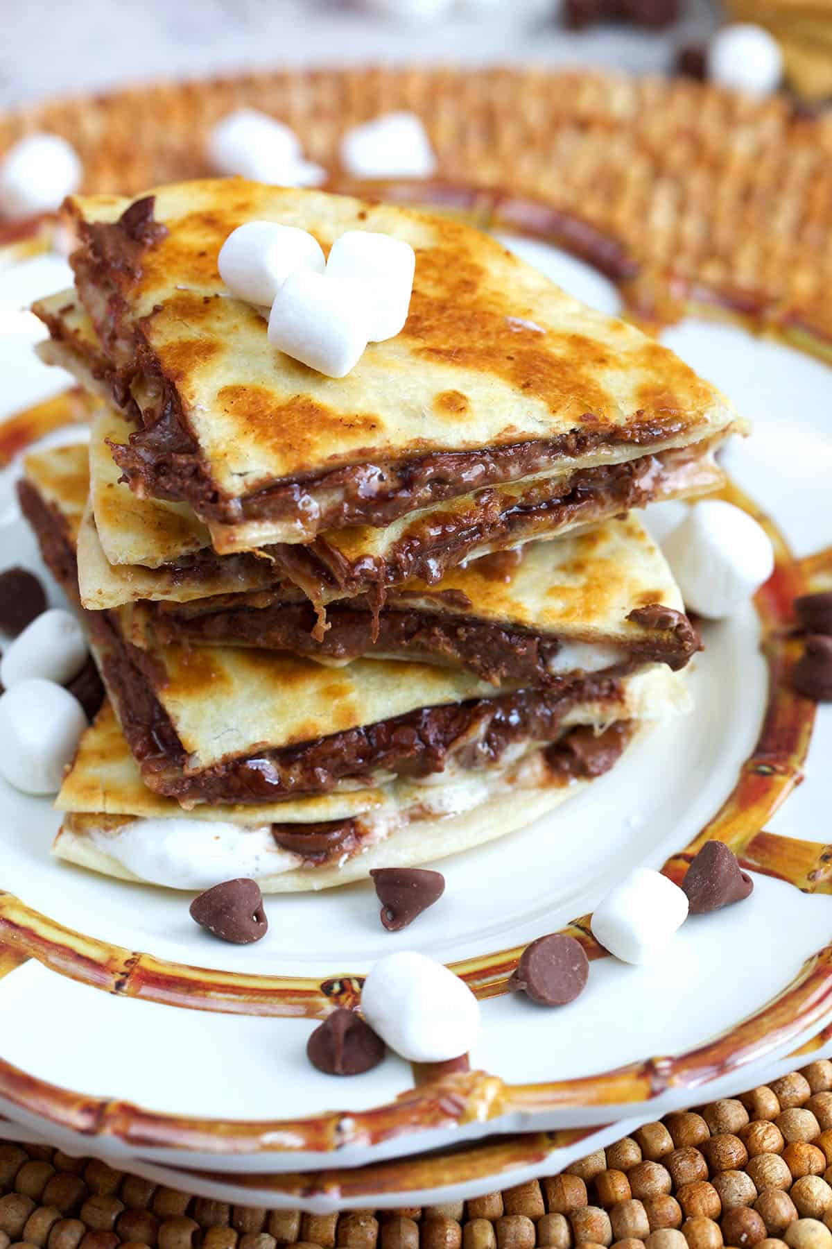 S'mores Quesadilla on a plate.