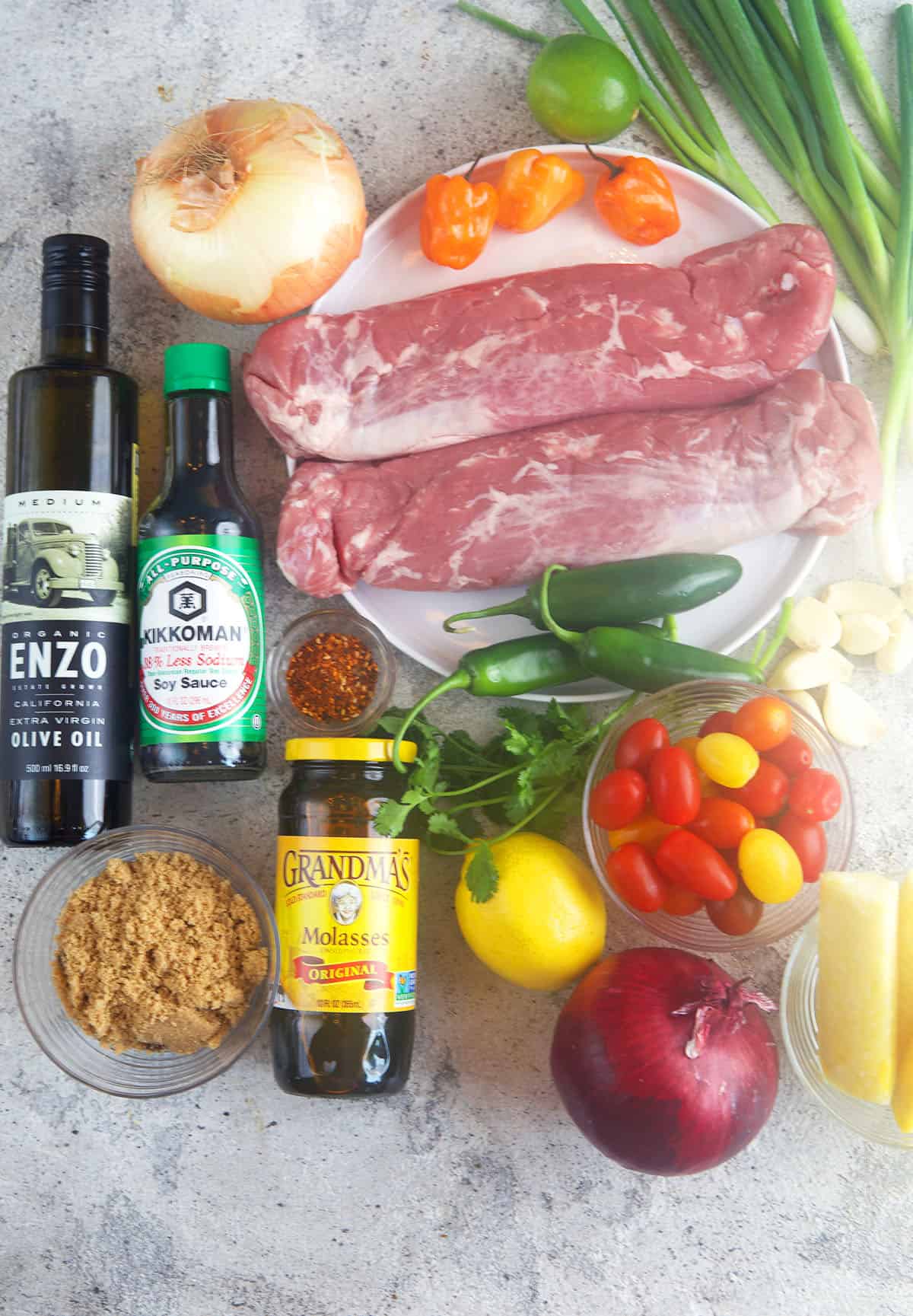 Ingredients for Jerk Pork Tenderloin