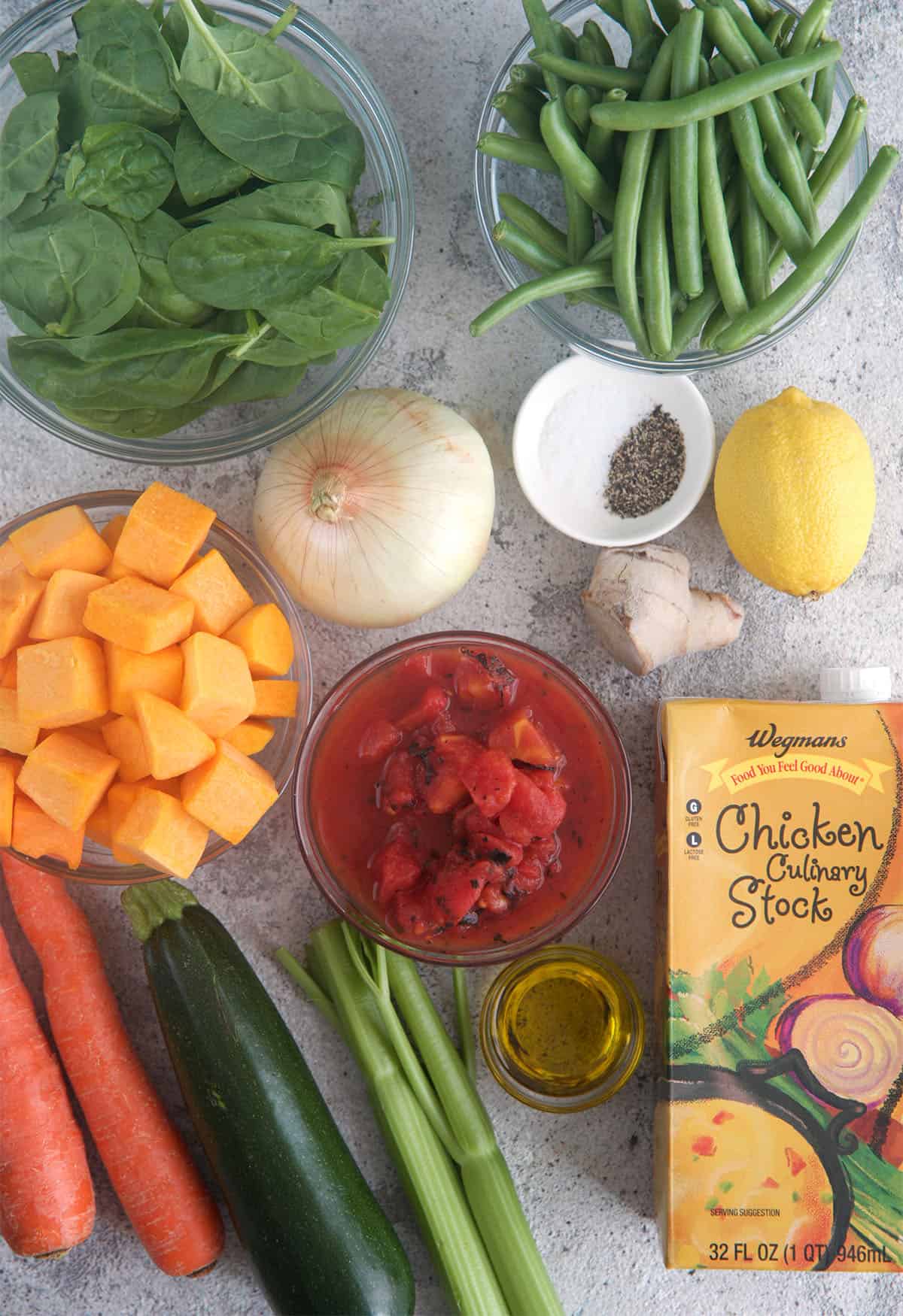 ingredients for chicken vegetable soup recipe