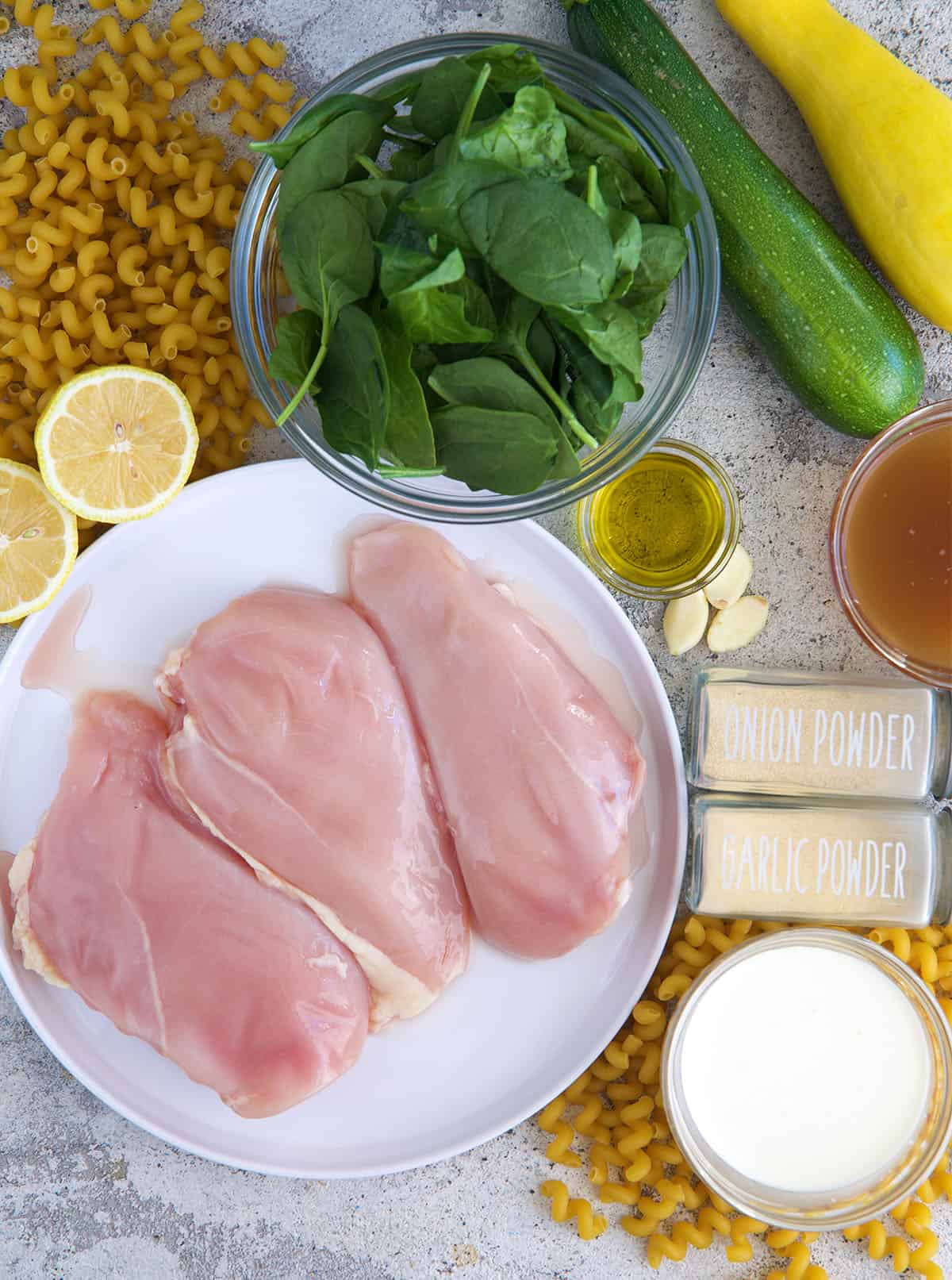 Lemon Chicken Pasta Ingredients