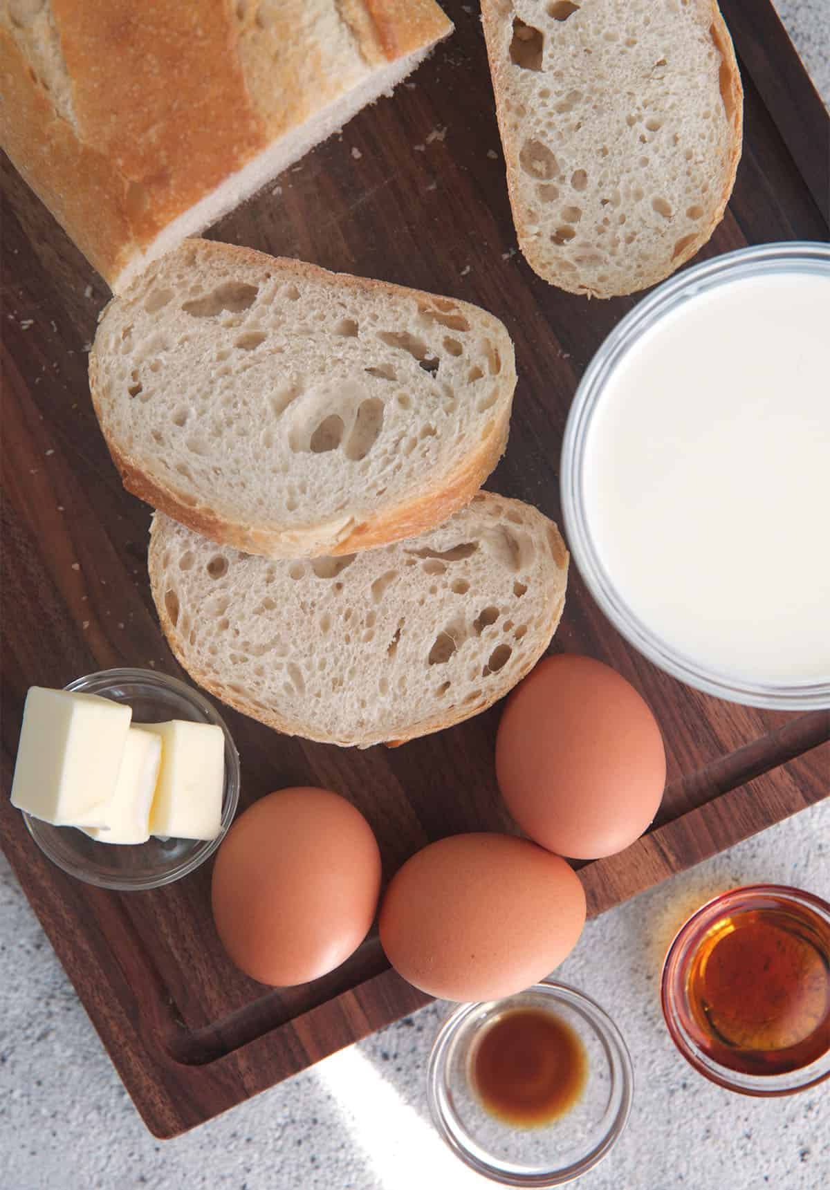 Ingredients for Sourdough French Toast