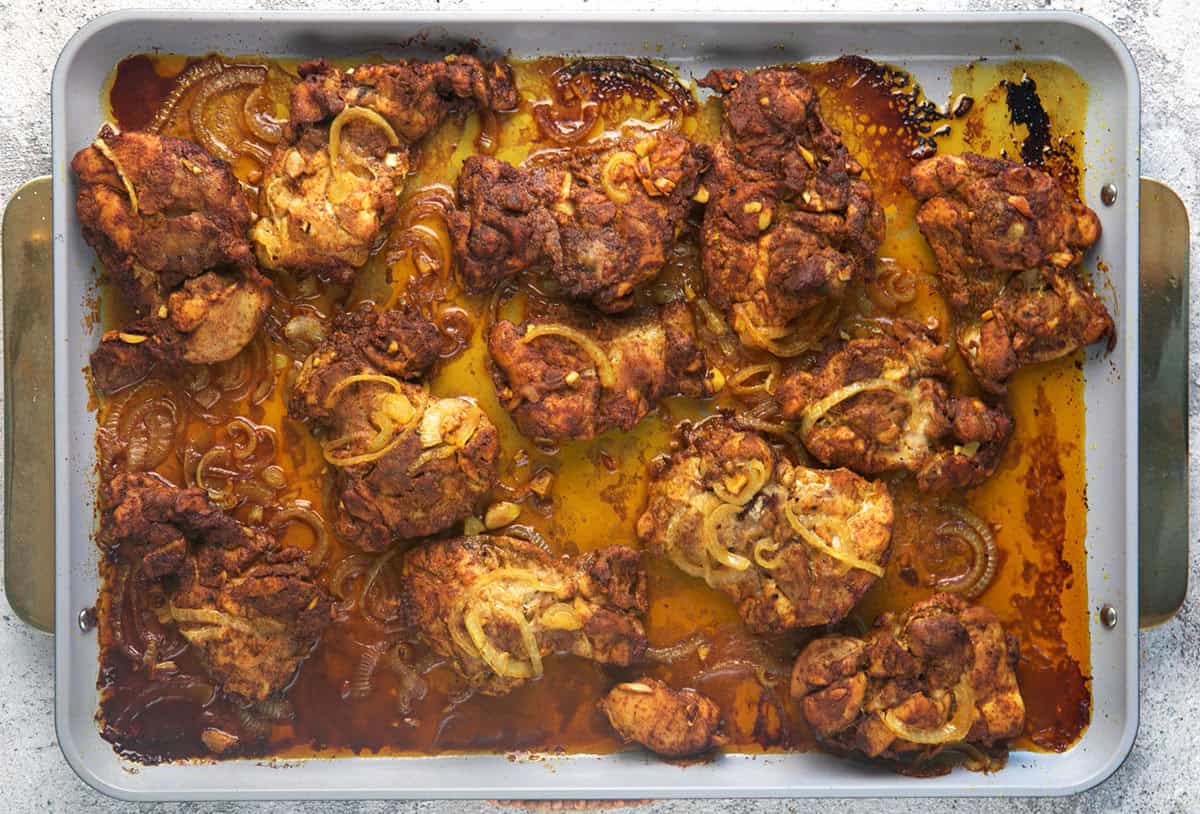 Shawarma Chicken on a sheet pan