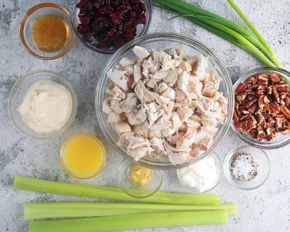 Ingredients for Cranberry Chicken Salad