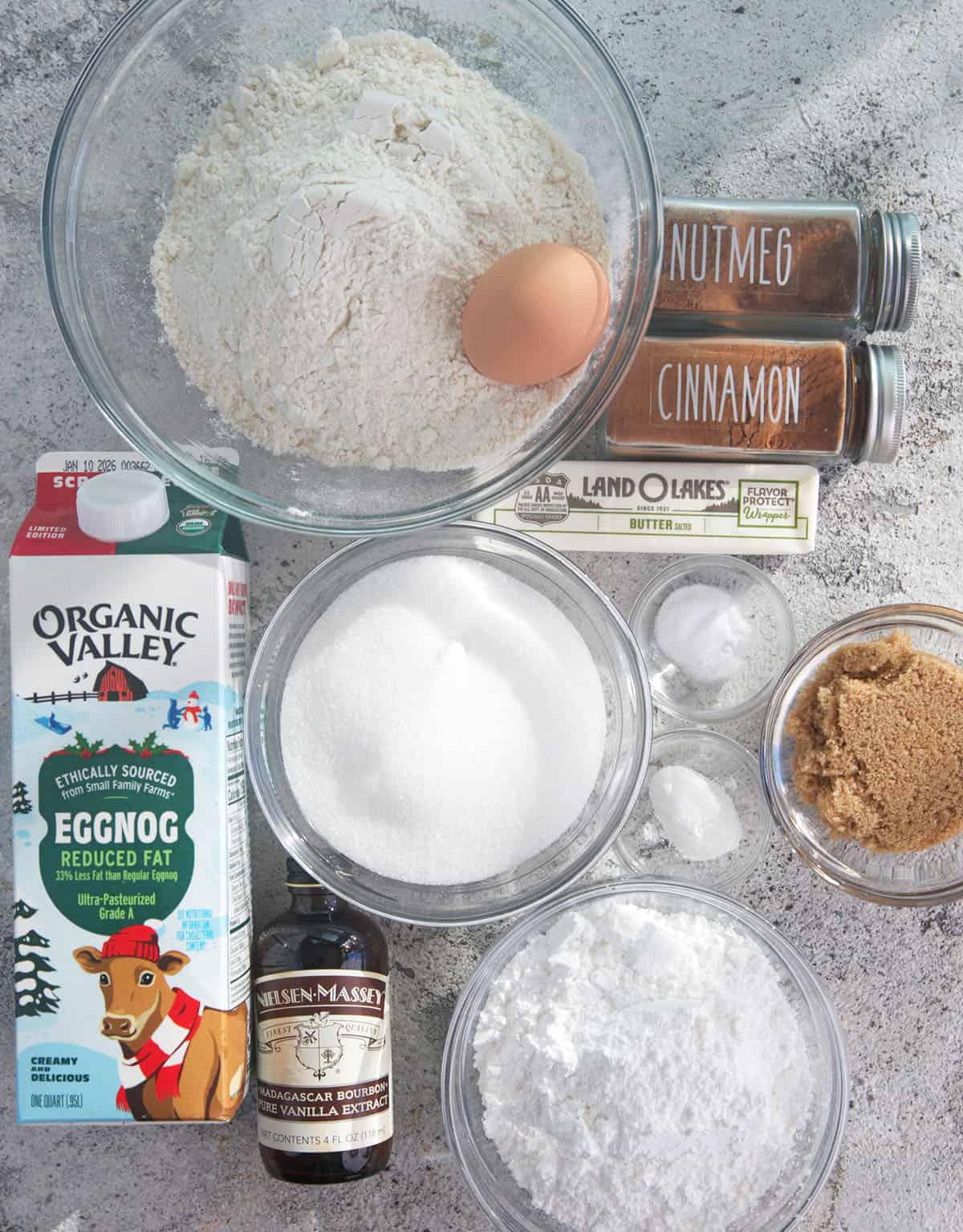 Ingredients for Eggnog Cookies