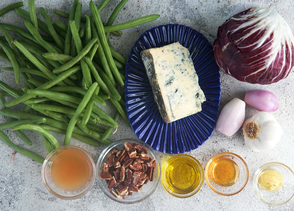 Ingredients for green bean salad