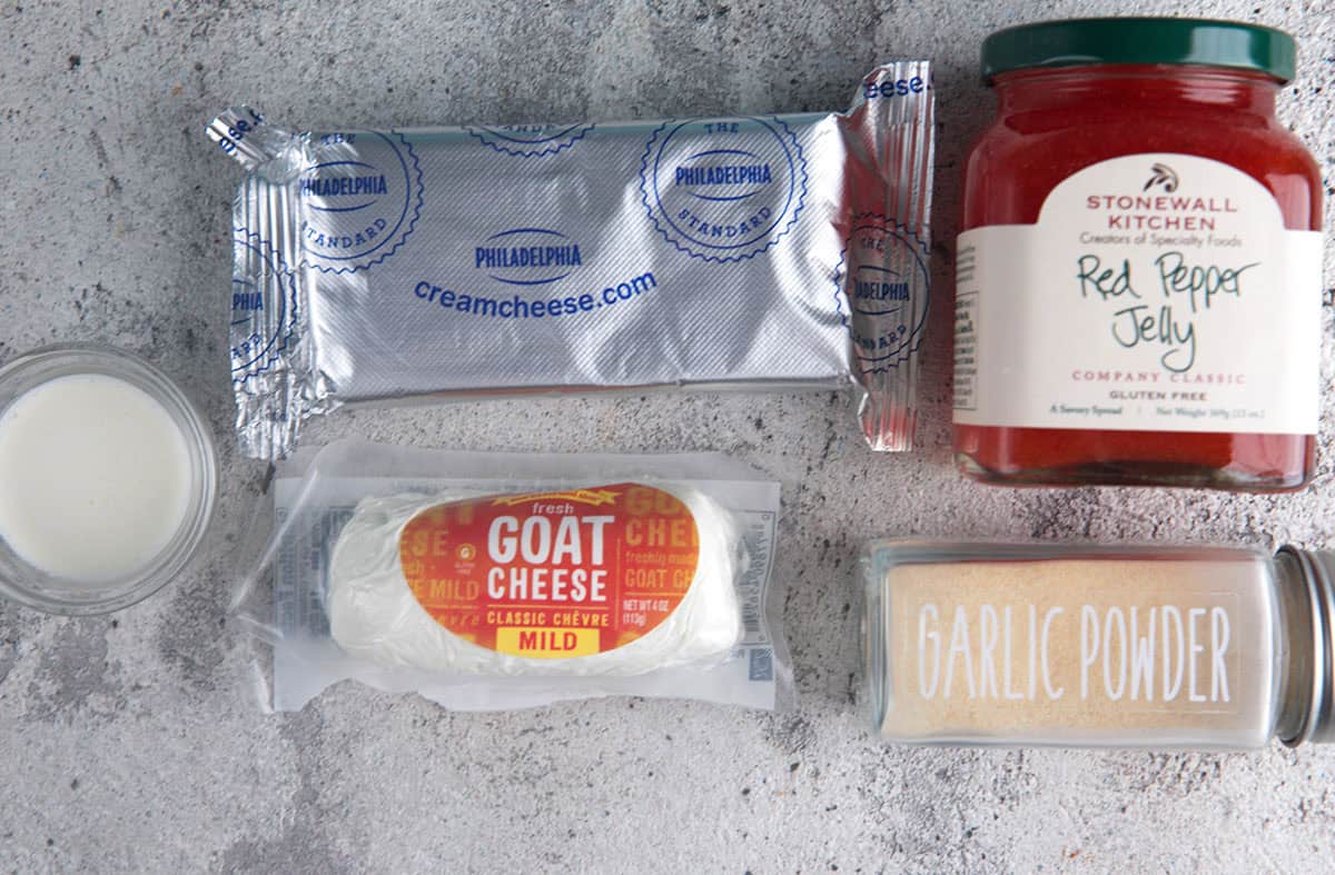 Ingredients for Pepper Jelly Cream Cheese Dip