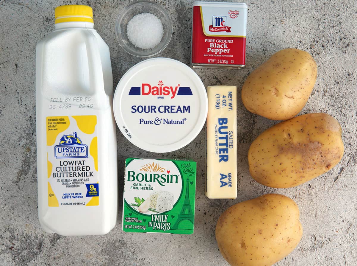 Ingredients for Boursin Mashed potatoes