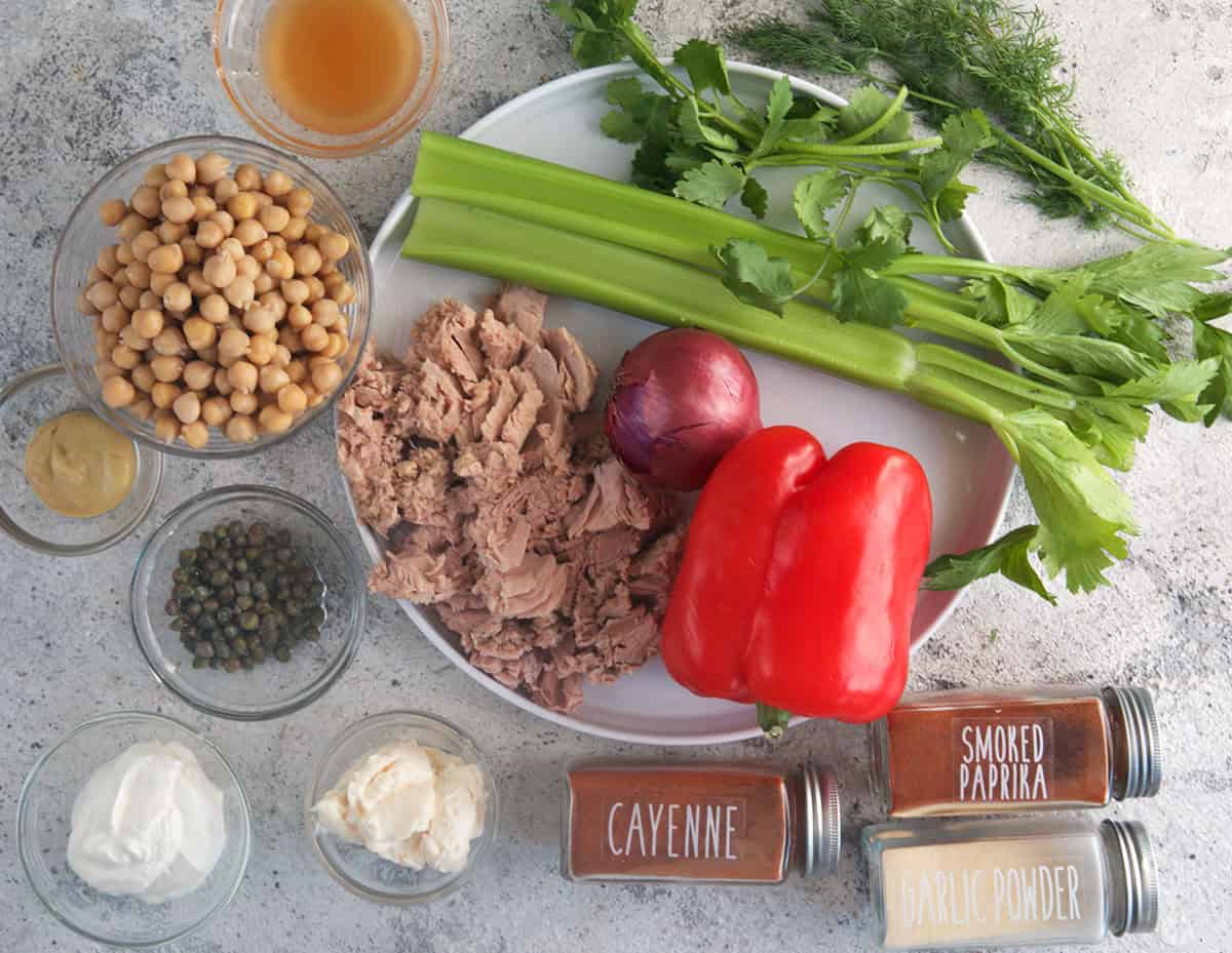 Chickpea tuna Salad Ingredients