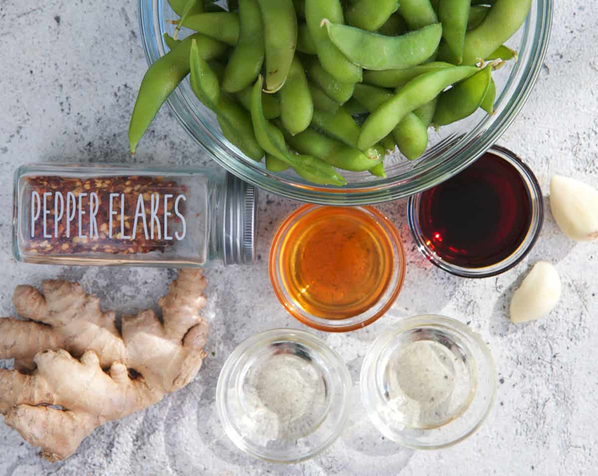 Ingredients for Spicy Edamame