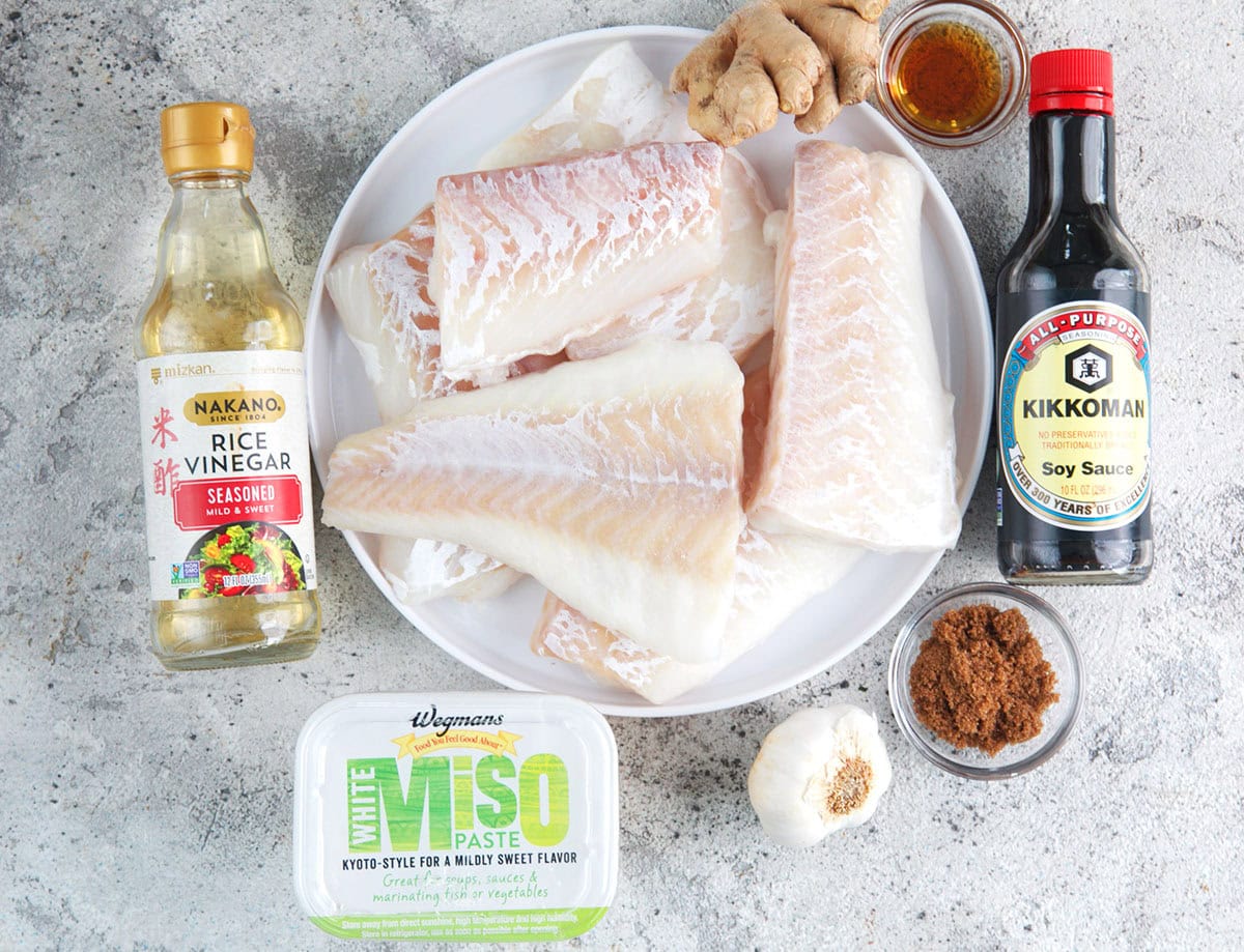 Ingredients for Miso Cod