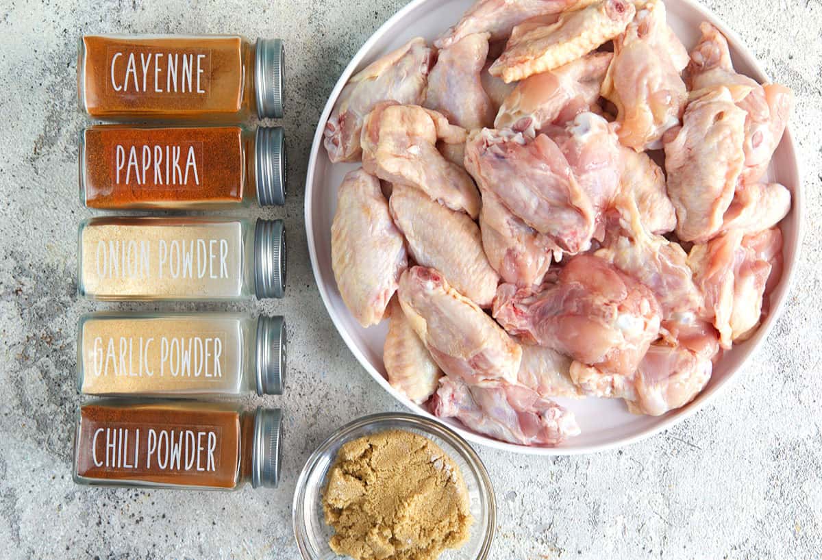 Ingredients for grilled chicken wings