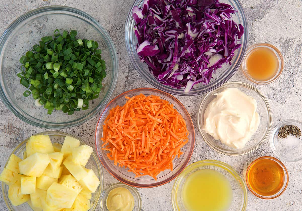 pineapple coleslaw ingredients