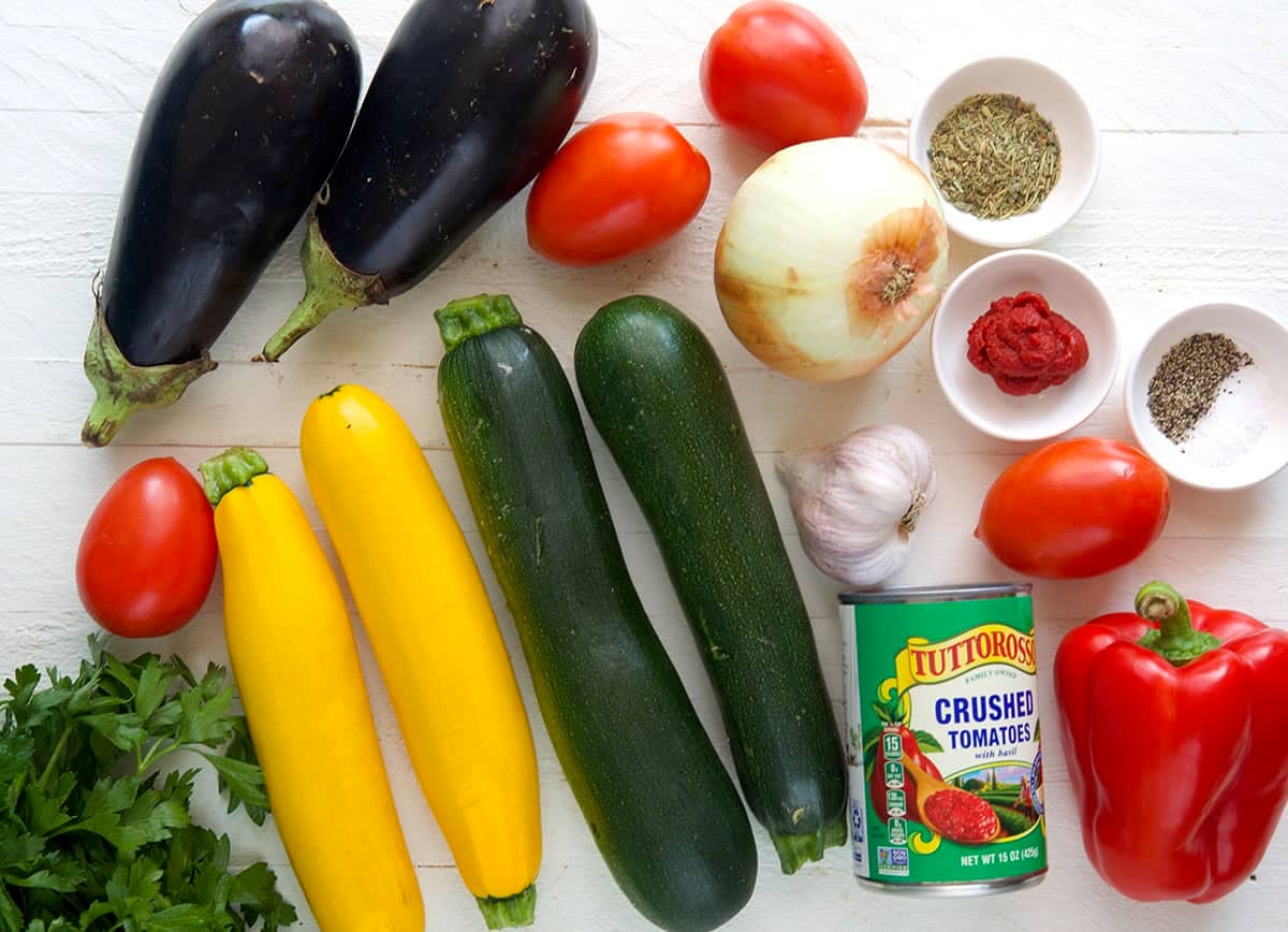 Ingredients for Ratatouille