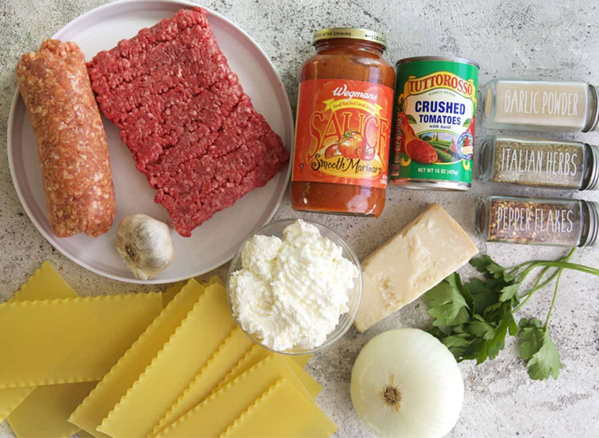ingredients for crockpot lasagna